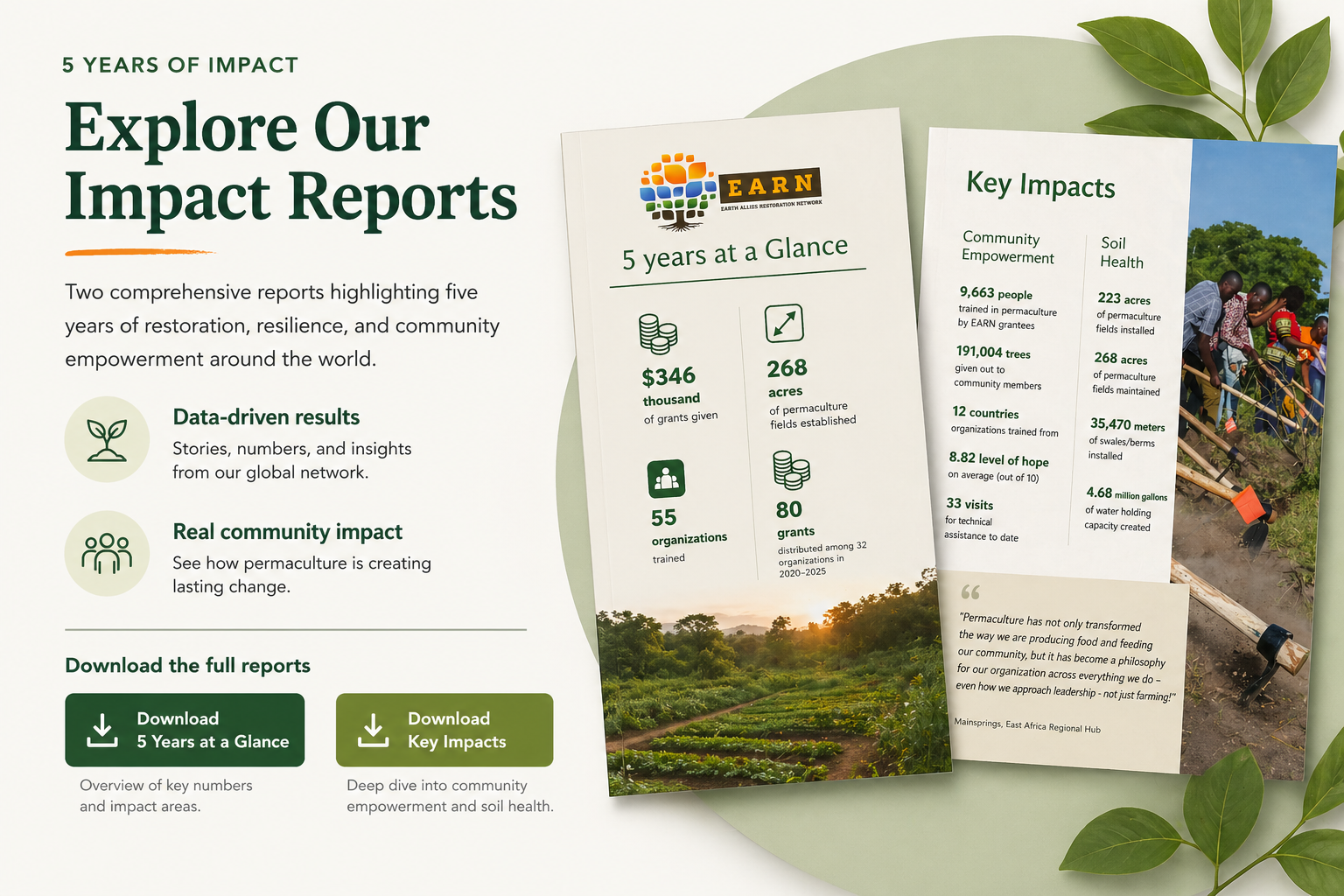 EARN Impact Reports